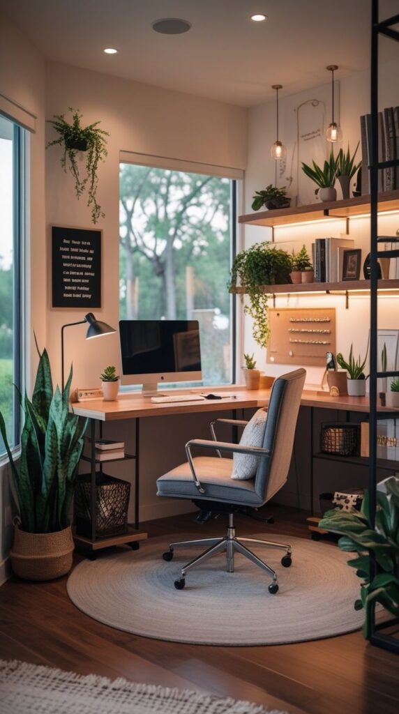 Peaceful desk setup with soft natural lighting for short breaks